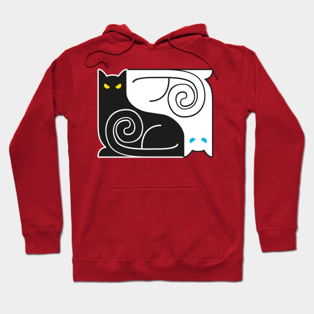 Yinyang Cats Hoodie by Maxsomma